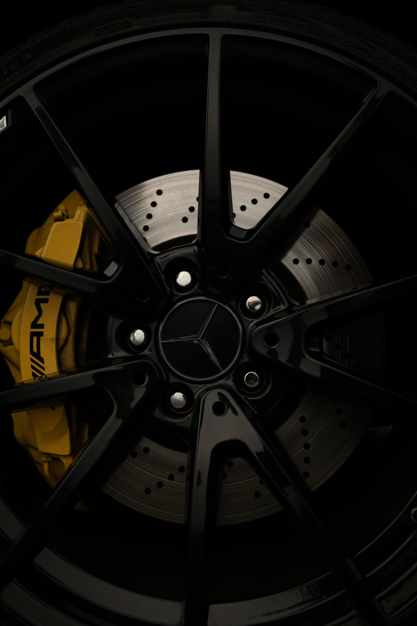 Mercedes Benz Radkappennaben Felgendeckel Schwarz