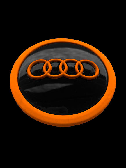 Radkappennaben 69mm Schwarz Glanz für Audi