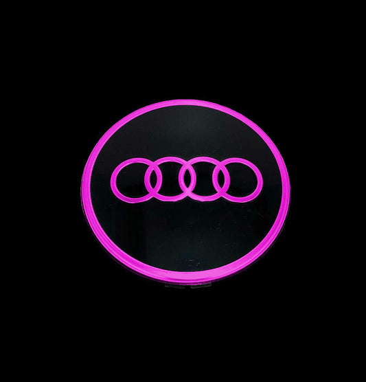 Radkappennaben Jelly Pink Matt 68mm für Audi