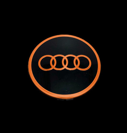 Radkappennaben 4B0 601 170A Oranjge Schwarz Matt für Audi