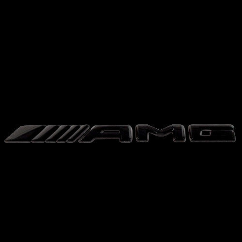 Mercedes AMG Heck Emblem Schwarz Glanz