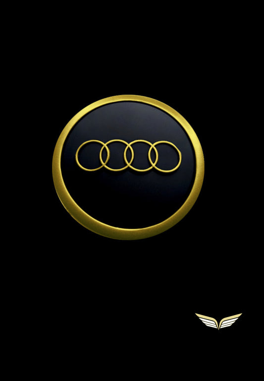 Original Audi Radkappennaben Gold Matt