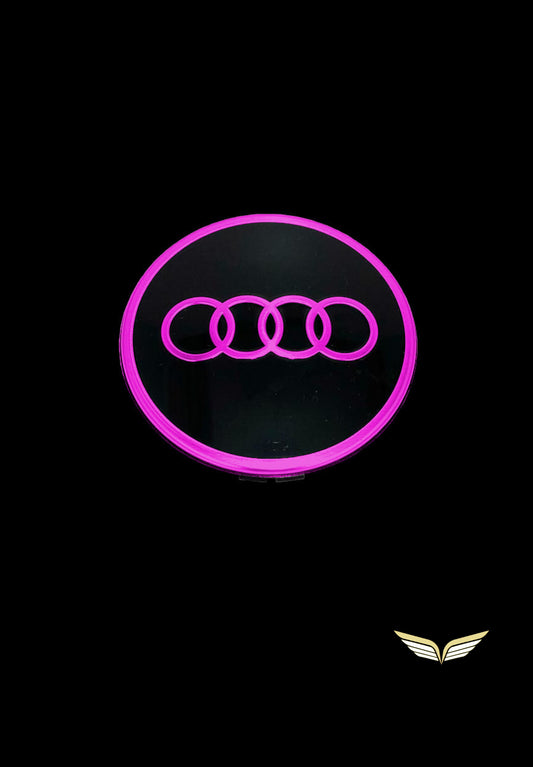 Original Audi Radkappennaben Rosa Jelly Pink