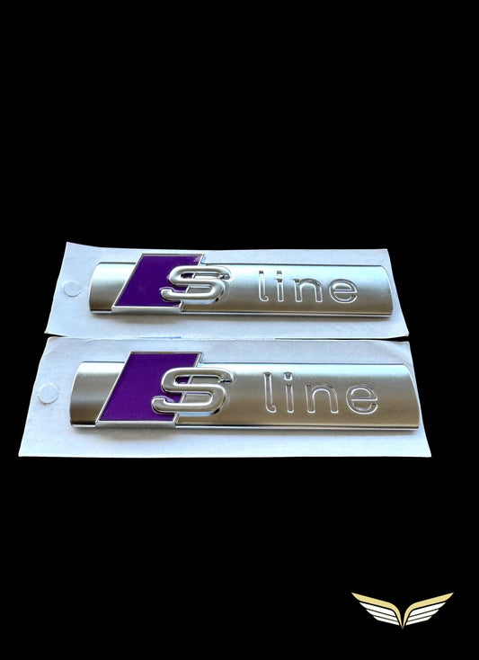 Original Audi_Sline Emblem 8N0 853 601 A Chrom Midnight Purple