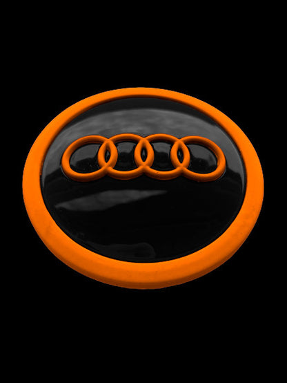 Radkappennaben 69mm Schwarz Glanz für Audi